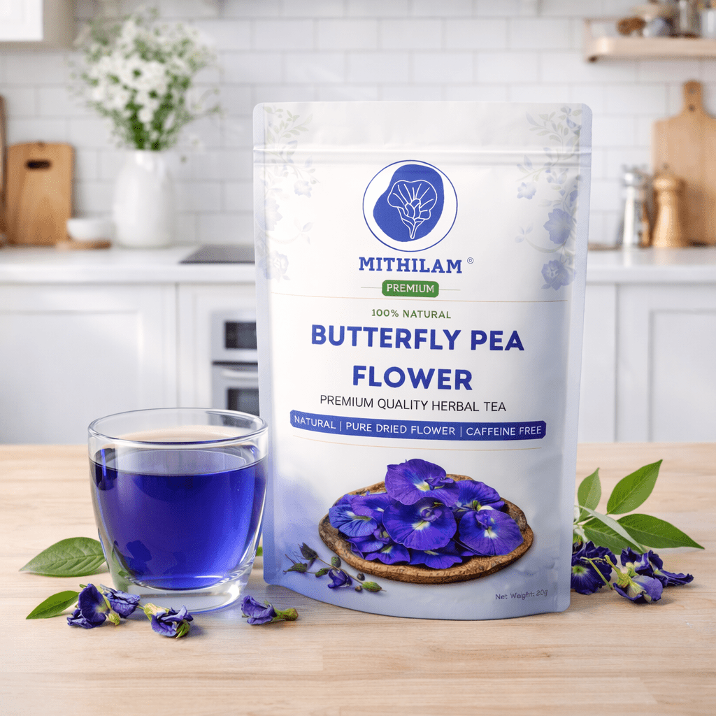Mithilam Butterfly Pea Tea – 100% Natural Herbal Blue Tea - Mithilam