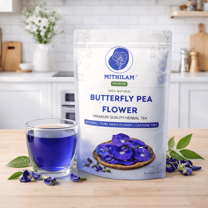 Mithilam Butterfly Pea Tea – 100% Natural Herbal Blue Tea - Mithilam